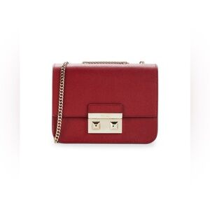 Authentic FURLA bella mini crossbody Red color